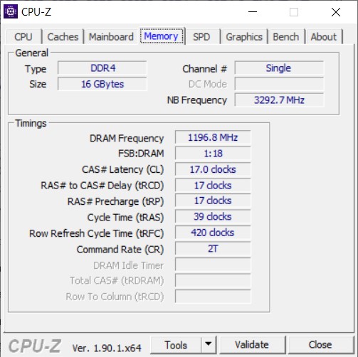 Cpuz Tab Memory