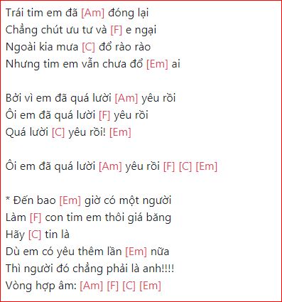 hợp âm lười yêu 2