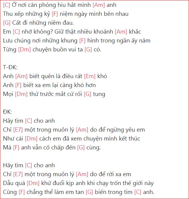 Hợp âm cần một lý do