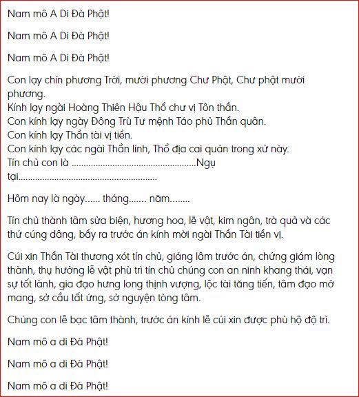 Ngày vía thần tài là ngày nào? Cách cúng ngày Thần Tài nên cúng những gì 8 Văn khấn cúng vía thần tài