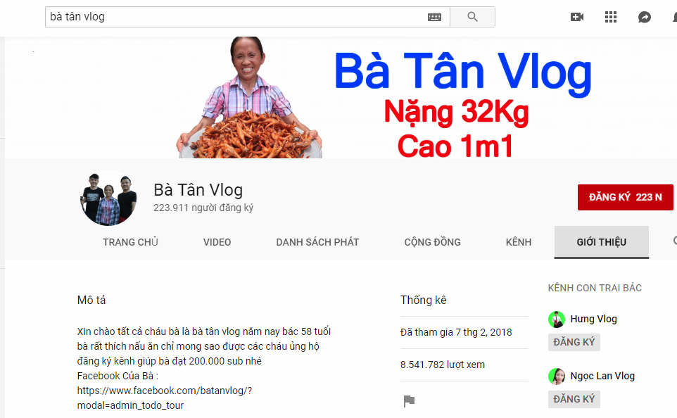 Bà Tân Vlog là ai