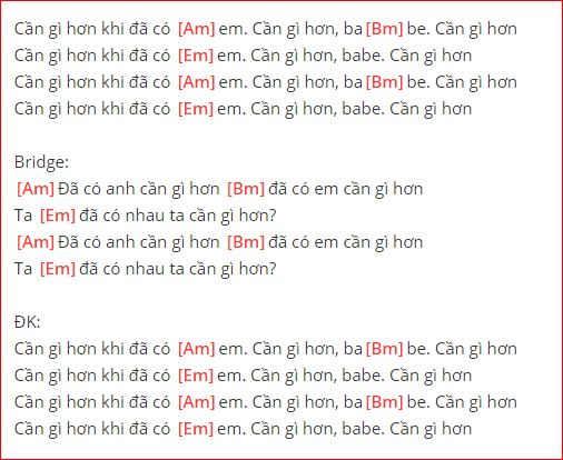 hợp âm cần gì hơn tiên tiên