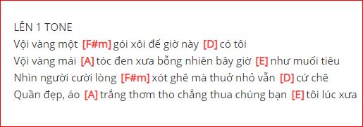 Hợp âm gói xôi vội 1