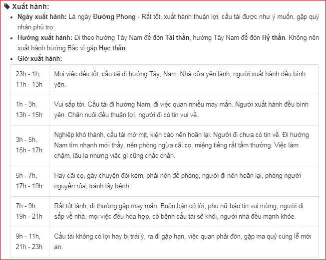 lịch xuất hành tết nguyên đán 2021 sao cho tốt
