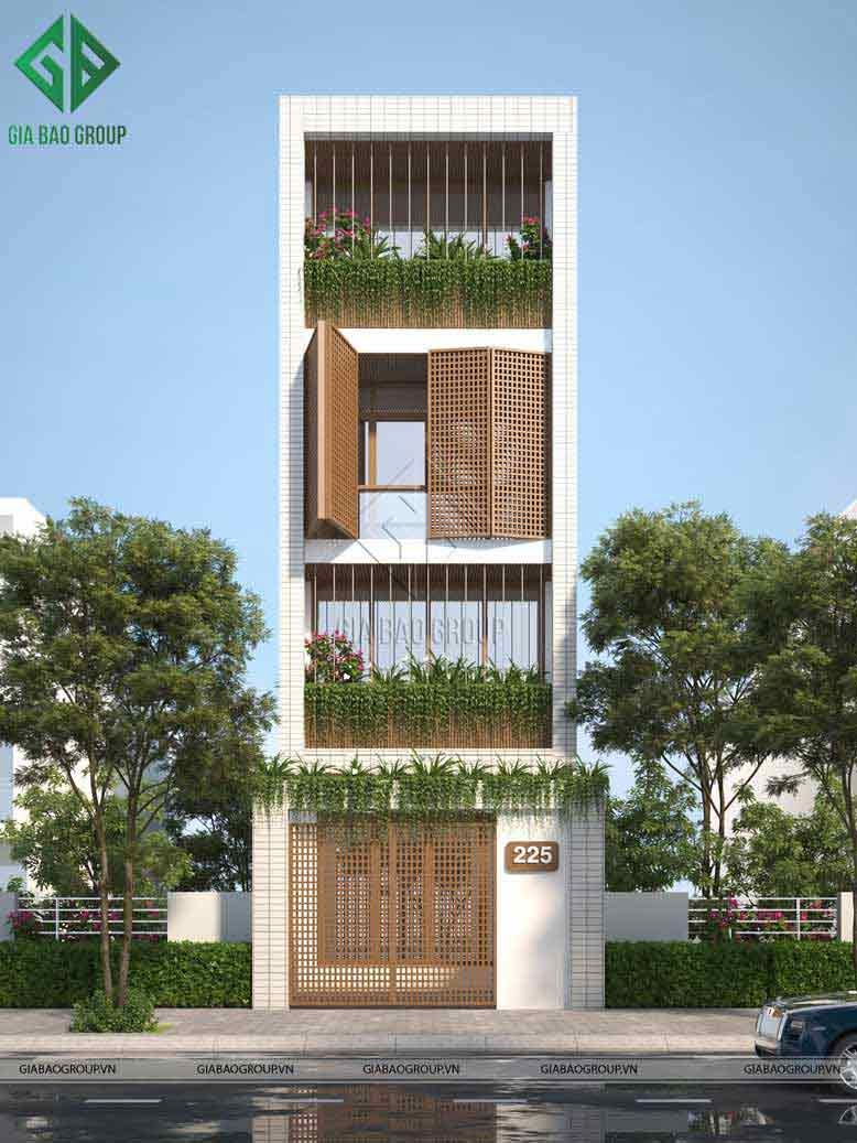 Không gian xanh bao bọc ngôi nhà