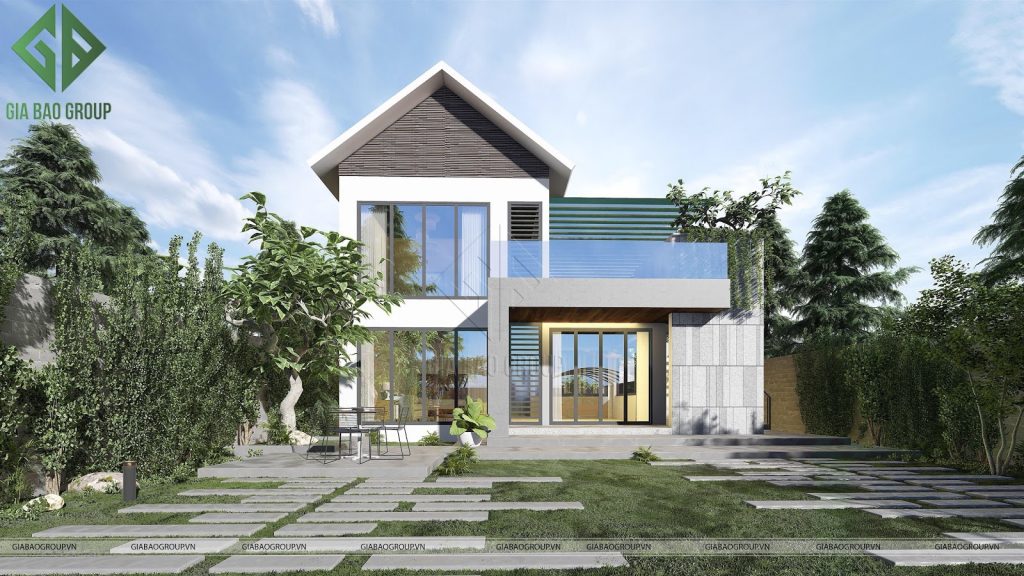 Thiet Ke Biet Thu Vuon Mai Thai 2 Tang 15x60m