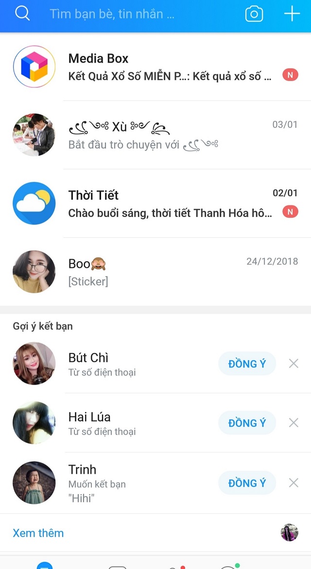 Kết bạn trên Zalo