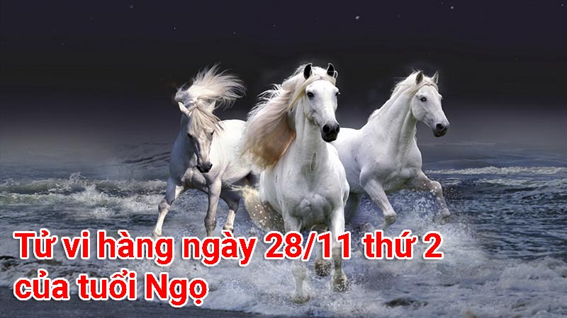 Tử vi ngày 28/11 thứ 2 của tuổi Ngọ