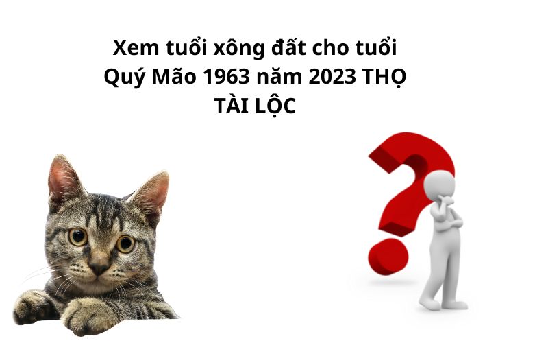 Xem tuổi xông đất cho tuổi Quý Mão 1963 năm 2023 THỌ TÀI LỘC